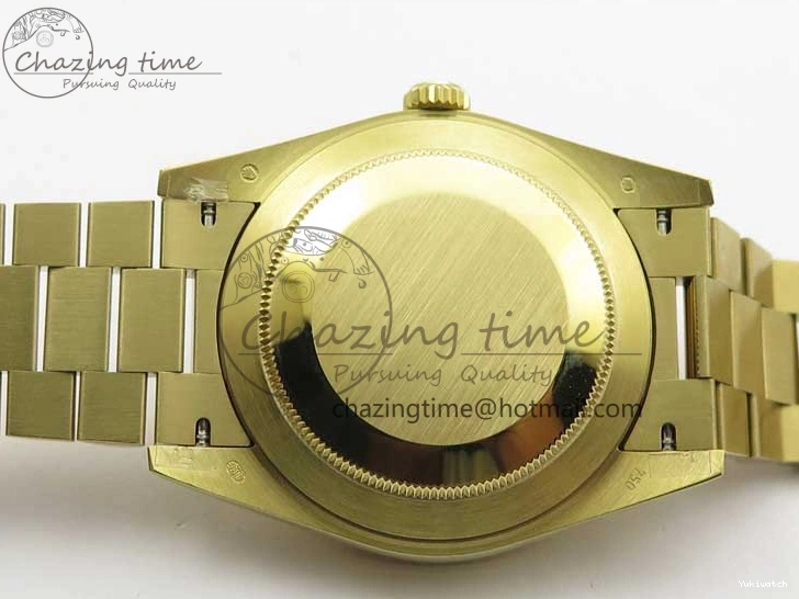 Black 40mm YG 228239 904 Version YG Bracelet Dial Markers BP A2836 Stick New Day-Date Dial on President 0420